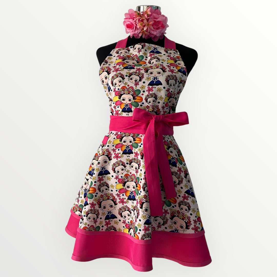 Delantal Pin up Diseño rojoDelantal Pin up Diseño rojo