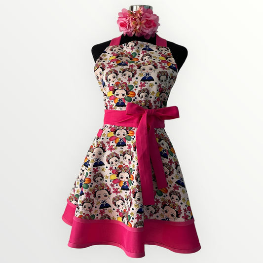 Delantal Pin up Diseño rojoDelantal Pin up Diseño rojo