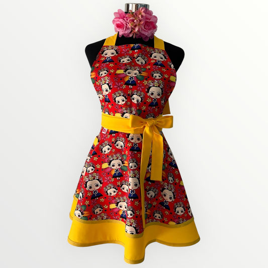 Delantal Pin up Diseño amarillo